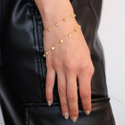 Saffy Jewels Bracelets Bezel Set Hanging Bracelet Yellow / 6" BGW07110