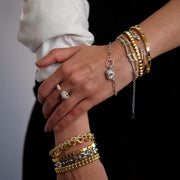 Saffy Jewels Bracelets Double CZ Pear Shaped Bracelet Cuff