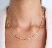 Saffy Jewels Necklaces Bugle Chain Necklace Yellow / 16" NGM0022030_1