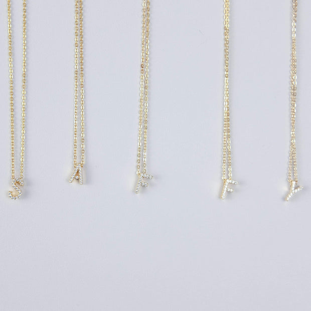 Saffy Jewels Necklaces Pave Initial Necklace