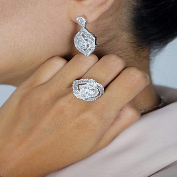 SAFFY Arabesque Pendant, Ring, Earring Set
