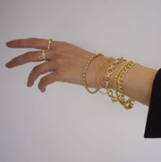 Saffy Jewels Bracelets 10K Gold Double Link Bracelet Yellow / 7" BG1002530