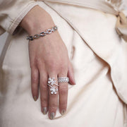 Saffy Jewels Bracelets Link Bracelet Cuff-Small Silver / Adjustable