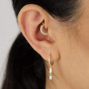 Saffy Jewels Earrings Baguette Drop Huggie Hoop Earring