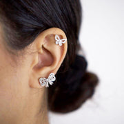 Saffy Jewels Earrings Bowtie Shaped CZ Studs Earring EPW0060110