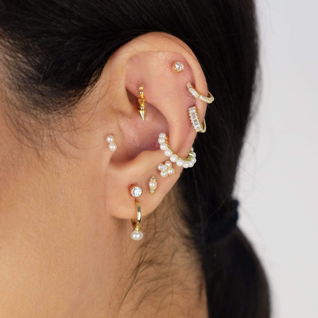 Saffy Jewels Earrings Clover Pearl Stud Earring Yellow EGW01503003_1