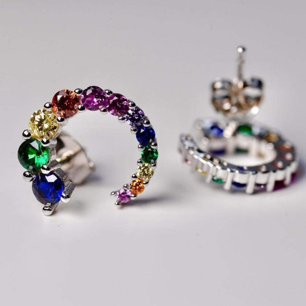 Saffy Jewels Earrings Colorful Studs Earring Multi/White EGW018040