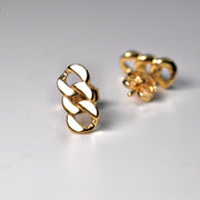 Saffy Jewels Earrings Curb Chain Studs Earring Yellow EGN06090