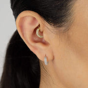 Saffy Jewels Earrings Disco Chubby Huggie Earring White EGW0026020900_2