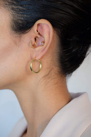 Saffy Jewels Earrings Hailey Hoops Yellow / 3mm x 25mm EGN01803703050_1