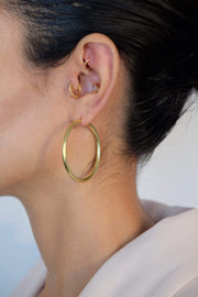 Saffy Jewels Earrings Hailey Hoops Yellow / 3mm x 45mm EGN01803703050_3