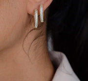 Saffy Jewels Earrings Heart V Huggie Hoops