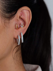 Saffy Jewels Earrings Heart V Huggie Hoops White EGW0220400_2