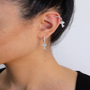 Saffy Jewels Earrings Hoop with Key Charm Earring Silver ESC01703040_1