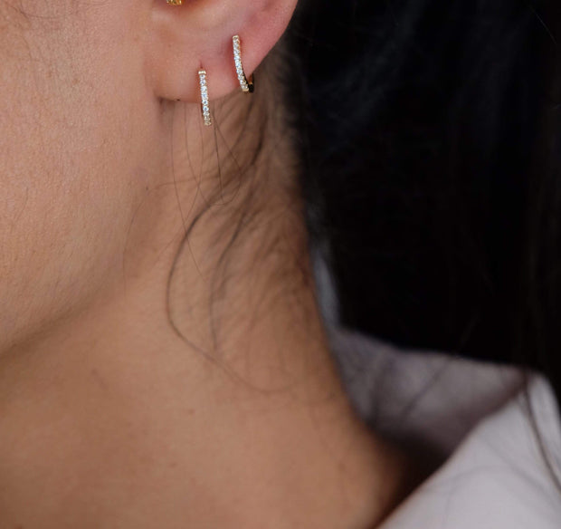 Saffy Jewels Earrings Huggie CZ hoops earring