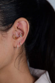 Saffy Jewels Earrings Huggie CZ hoops earring Yellow / Petite EGW05120_4_1