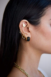 Saffy Jewels Earrings Huggie Hoop with Dangling Moon