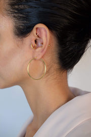 Saffy Jewels Earrings Jennifer Hoops Yellow / 2mm x 45 mm EGN017023040_2
