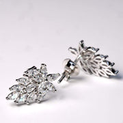 Saffy Jewels Earrings Leaf CZ Studs Earring White EPW0060110
