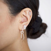 Saffy Jewels Earrings Leaf CZ Studs Earring White EPW0060110