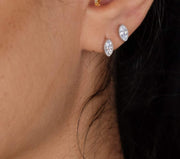 Saffy Jewels Earrings Marquis Scalloped Studs