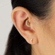 Saffy Jewels Earrings Mini Moon Stud Earring Yellow EGC0150304_1