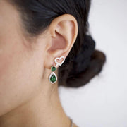 Saffy Jewels Earrings Open Heart CZ Studs Earring White EPW050110