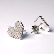Saffy Jewels Earrings Pave Heart Shaped Studs Earring White EPW06090