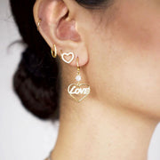 Saffy Jewels Earrings Pave Heart Studs Earring