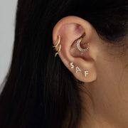 Saffy Jewels Earrings Pave Initial Stud Earring