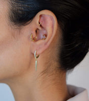 Saffy Jewels Earrings Pave Long Spike Huggie Yellow EGW024030500_1