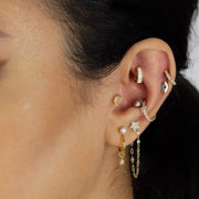 Saffy Jewels Earrings Pave Star Cuff Earring Yellow EGW01902060_1