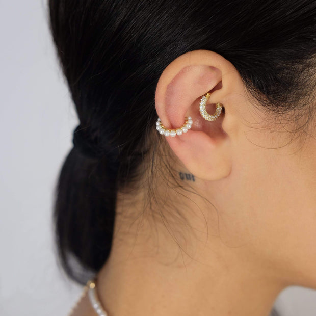 Saffy Jewels Earrings Pearl Cuff Earring Yellow EGP0220207030_1