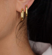 Saffy Jewels Earrings Rectangle Mini Hoops Yellow EGN0320208_1