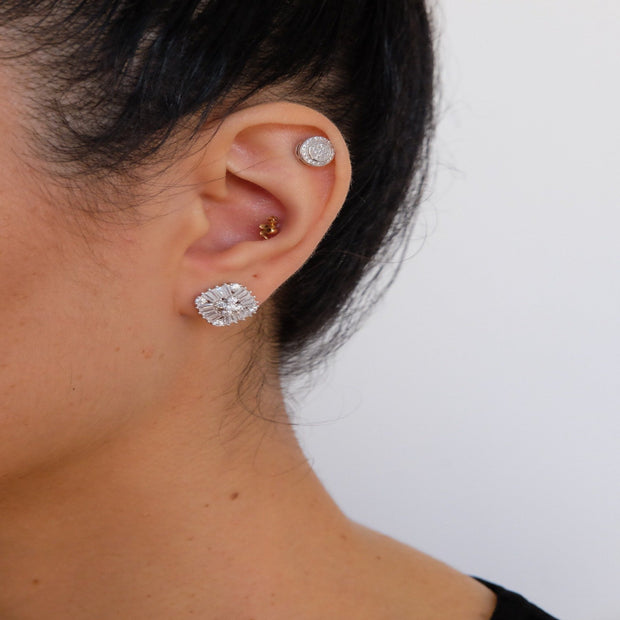 Saffy Jewels Earrings Royal Square Stud Earring Silver ESC017030400_1