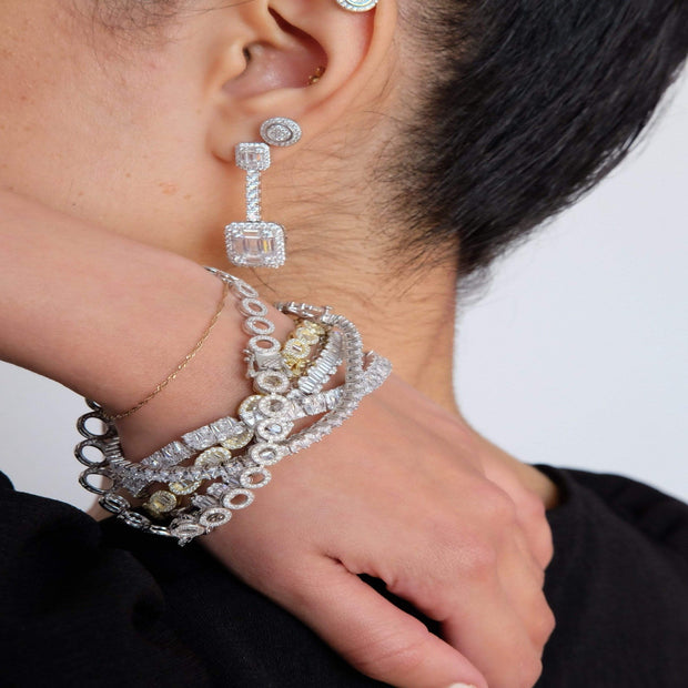Saffy Jewels Earrings Square Drop Earring Silver ESC02503004_1