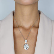 Saffy Jewels Necklaces Arabesque Pendant, Ring, Earring Set Silver / 7