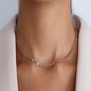 Saffy Jewels Necklaces Casablanca Chain Choker White / 16" NGN01704090_2