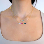 Saffy Jewels Necklaces Colorful LOVE Pendant Necklace Yellow / 16" NGM01180