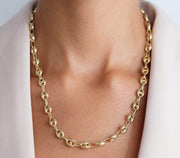 Saffy Jewels Necklaces Gigi Solid Chain Necklace Yellow / 18" NGN05203050_1