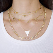 Saffy Jewels Necklaces Pave Heart Pendant Necklace Yellow / 16"