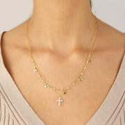 Saffy Jewels Necklaces Pearl Cross Necklace