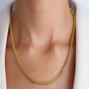 Saffy Jewels Necklaces Popcorn Mesh Chain Yellow / Large Wt. / 16" NGS0310300_3