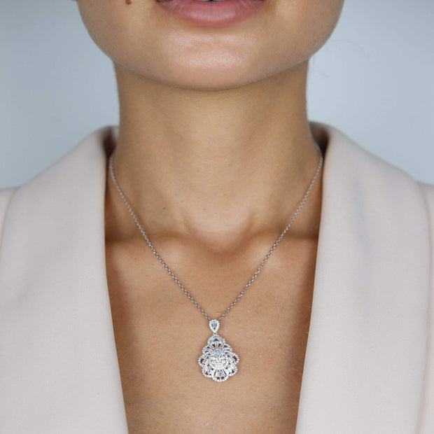 Saffy Jewels Necklaces Princess Pendant, Ring, Earring Set Silver / 7