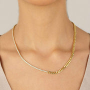 Saffy Jewels Necklaces Tennis x Cuban Link Chain Necklace Yellow NGC07502010_1