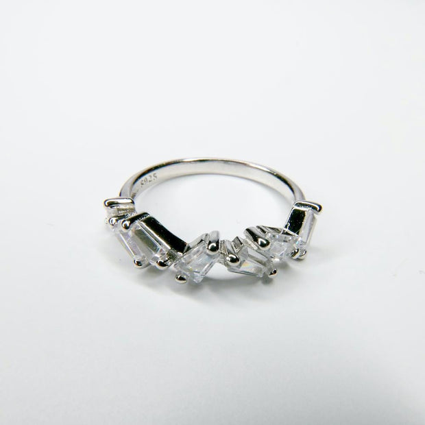 Saffy Jewels Rings Dainty Baguette Ring White / 6 RRW03150_1