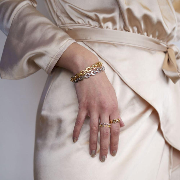 Saffy Jewels Rings Link Gold Ring