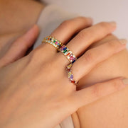 Saffy Jewels Rings Rainbow Eternity Ring