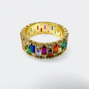 Saffy Jewels Rings Rainbow Eternity Ring 6 / Colorful RGM05100_1