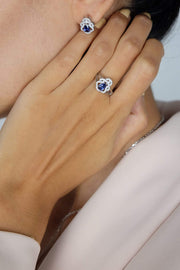 Saffy Jewels Sapphire Drop Pendant, Ring, Earring, Set